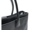 Executive Perf Top Handle Bag Grey in Calfskin, Silver hardware - Image 17