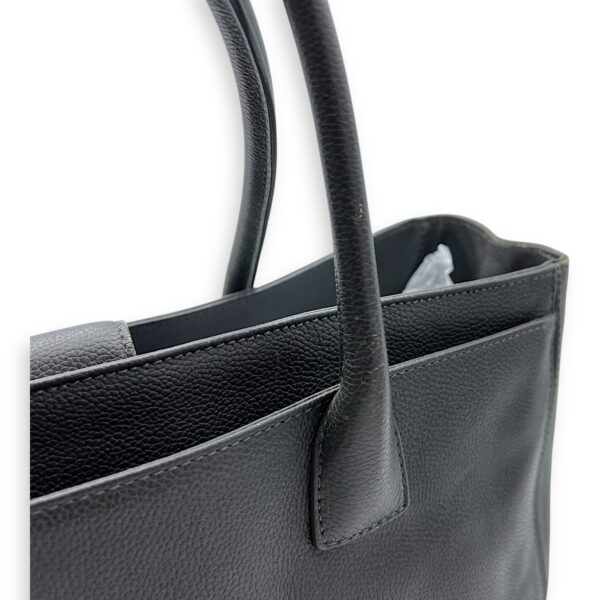 Executive Perf Top Handle Bag Grey in Calfskin, Silver hardware - Image 17