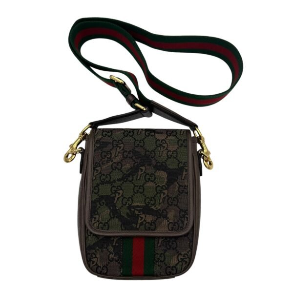 Gucci x Palace Brown Crossbody Bag in Canvas, Gold hardware - Image 8