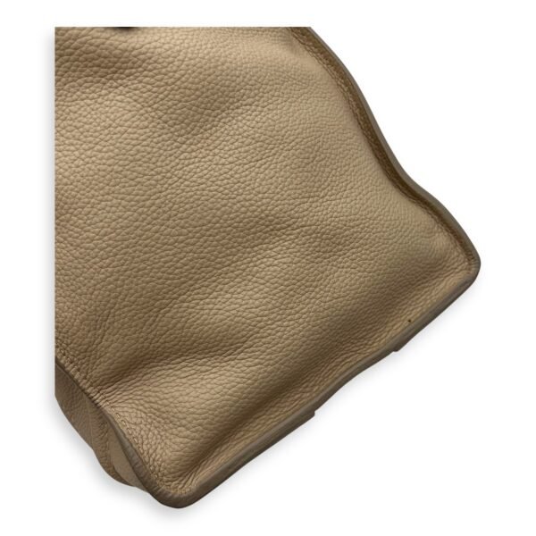 Luggage Mini Beige Top Handle Bag in Calfskin, Gold hardware - Image 19