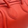 Luggage Top Handle Bag Micro Red in Calfskin, Gold hardware - Image 17