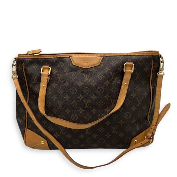 Estrela GM Brown Shoulder Bag in Monogram Coated Canvas, Gold hardware - Image 19