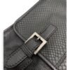 Messenger Bag Black in Calfskin, Silver - Image 10