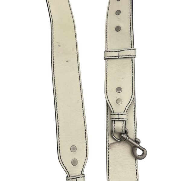 J'adior White Crossbody Bag in Calfskin, Silver hardware - Image 18
