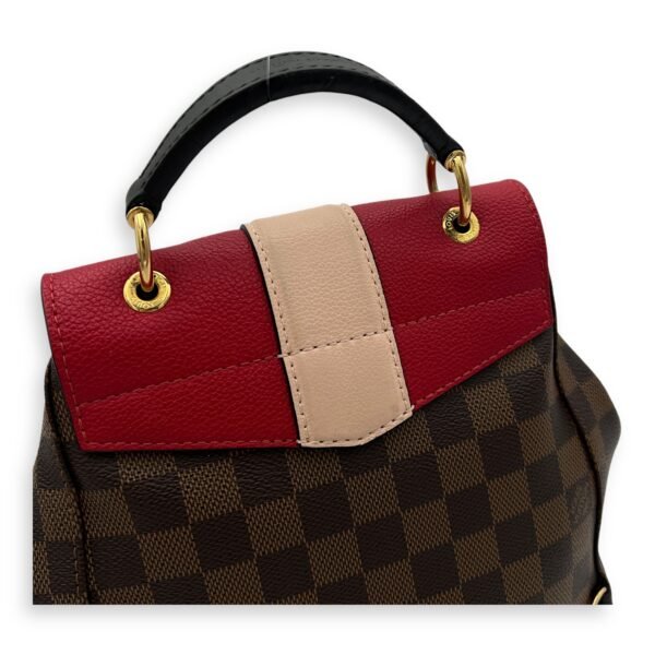 Clapton Backpack Damier Ebene in Coated Canvas, Gold hardware - Image 8