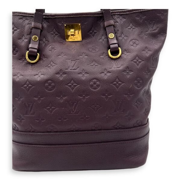 Citadine PM Purple Tote Bag in Empreinte Leather, Gold hardware - Image 9