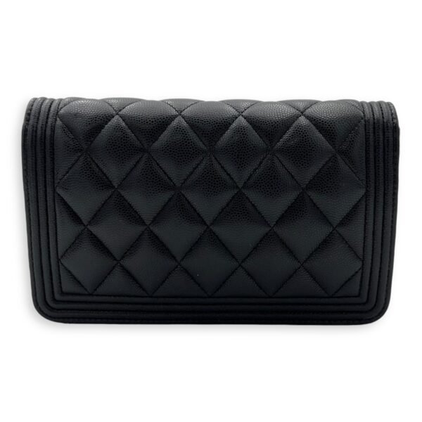 Boy Wallet On Chain Black in Caviar Leather, Gold hardware - Image 2