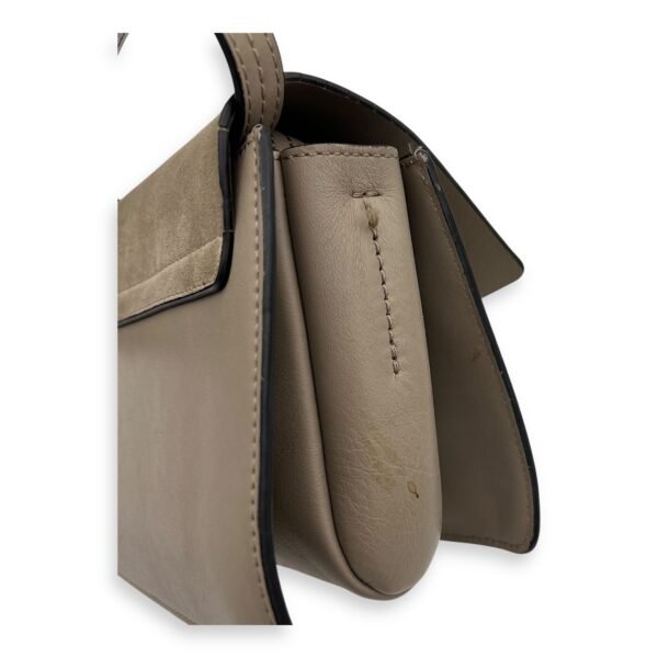 Faye Grey Crossbody Bag in Calfskin, Gold hardware - Image 13