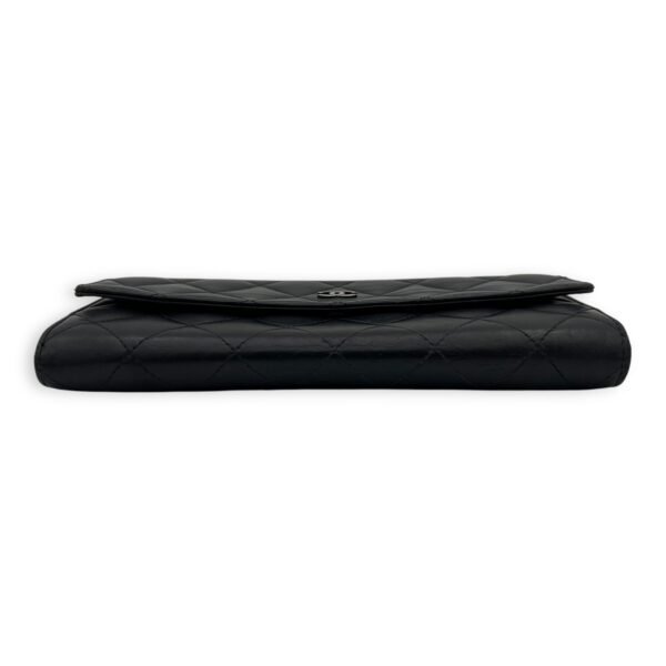 Classic Wallet Long Black in Lambskin, Silver hardware - Image 5