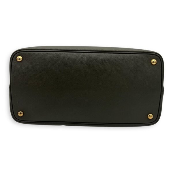Double Top Handle Bag Green in Saffiano Leather, Gold hardware - Image 5