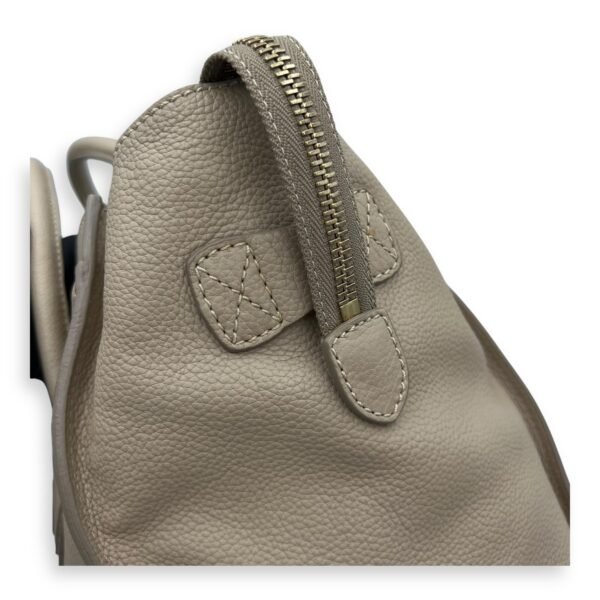 Luggage Mini Beige Top Handle Bag in Calfskin, Gold hardware - Image 18
