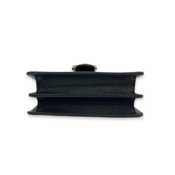 Interlocking G Small Black Crossbody Bag in Calfskin, Light Gold hardware - Image 5