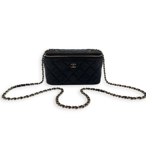 CC Vanity Bag Black in Lambskin, Gold hardware - Image 15