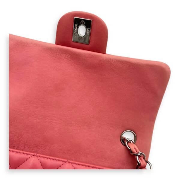 Classic Shoulder Bag Mini Rectangle Pink in Lambskin, Gold hardware - Image 8