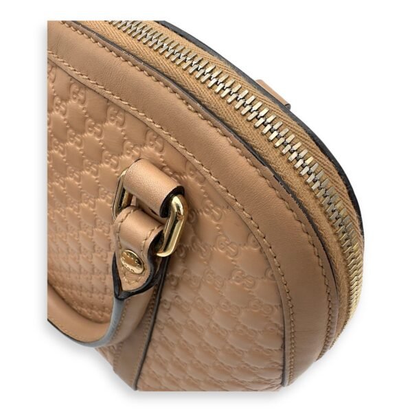 Dome Top Handle Bag Beige in Calfskin, Gold hardware - Image 17