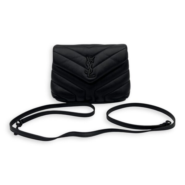 Loulou Shoulder Bag Black in Calfskin, Acetate hardware - Image 19