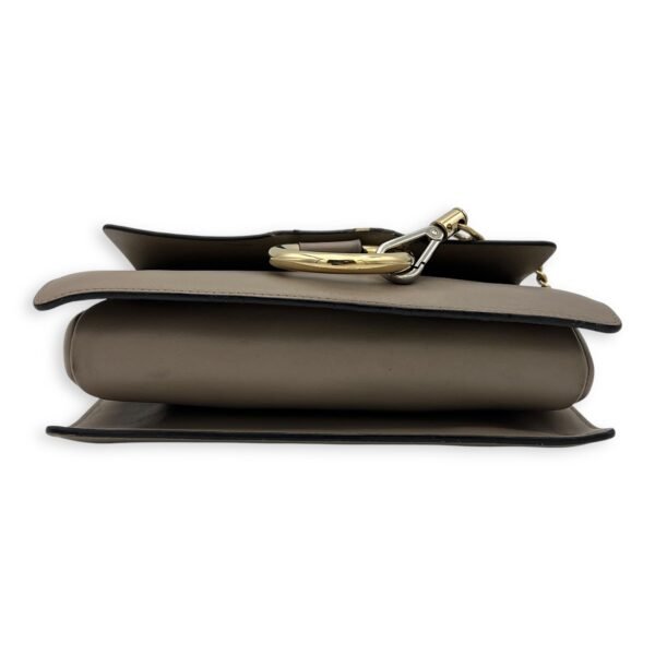 Faye Grey Crossbody Bag in Calfskin, Gold hardware - Image 5