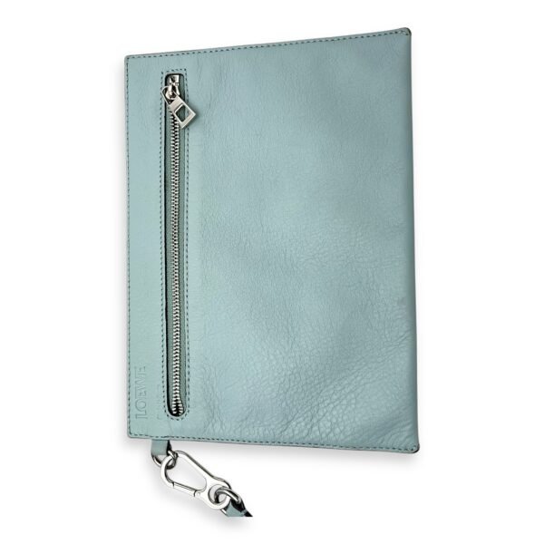 Hammock Medium Blue Top Handle Bag in Calfskin, Silver hardware - Image 19