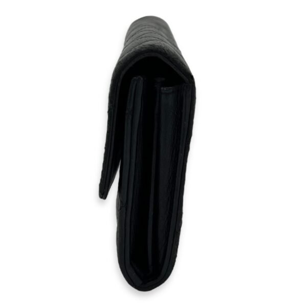 Classic Wallet Long Black in Lambskin, Silver hardware - Image 3