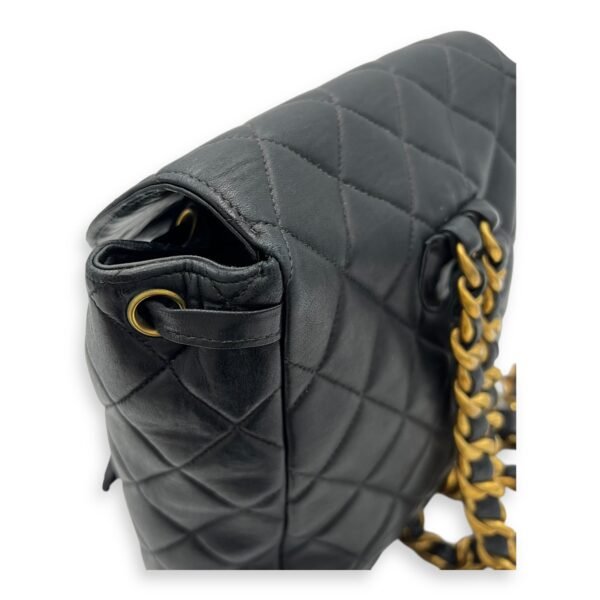 Duma Backpack Black in Calfskin, Gold hardware - Image 17
