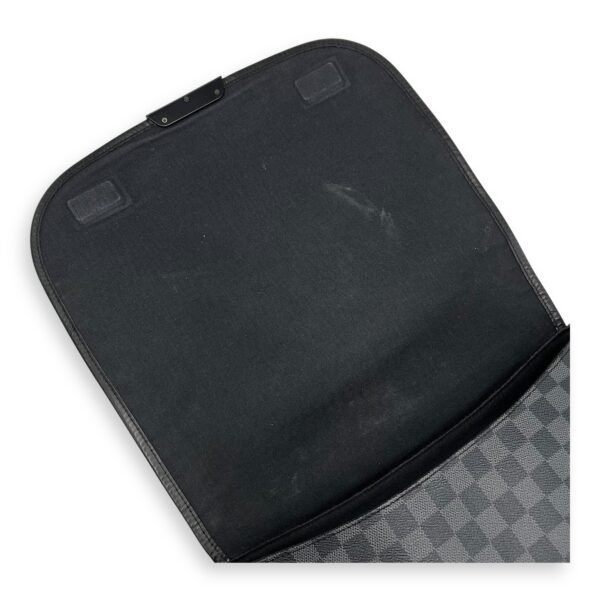 Daniel Messenger MM Graphite in Coated Canvas, Silver hardware - Image 15