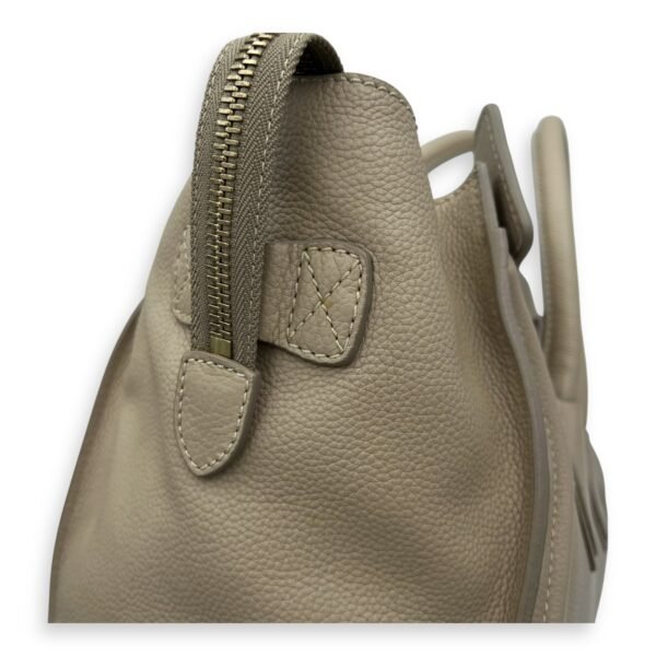 Luggage Mini Beige Top Handle Bag in Calfskin, Gold hardware - Image 17