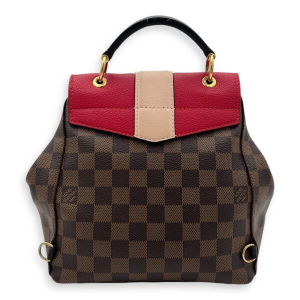 Clapton Backpack Damier Ebene in Coated Canvas, Gold hardware - Image 2
