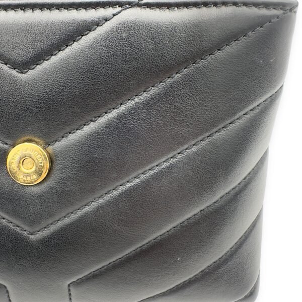 Loulou Toy Black Crossbody Bag in Calfskin, Gold hardware - Image 20