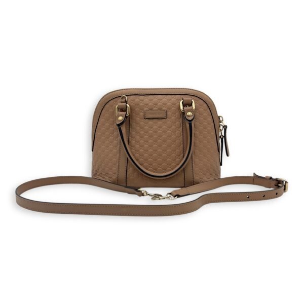 Dome Top Handle Bag Beige in Calfskin, Gold hardware - Image 16