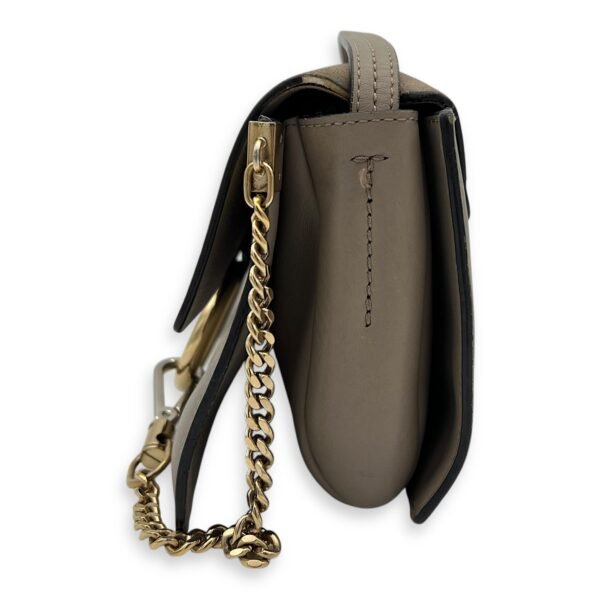 Faye Grey Crossbody Bag in Calfskin, Gold hardware - Image 4