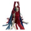 Bazar Fringe Detailed Multi-colour Tote Bag in Distressed Leather, Silver hardware - Image 3