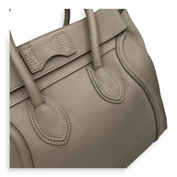 Luggage Mini Beige Top Handle Bag in Calfskin, Gold hardware - Image 16