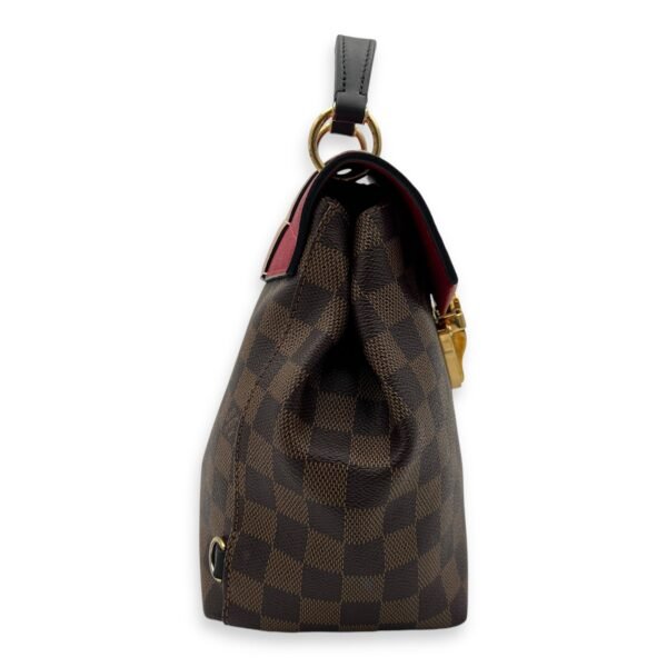 Clapton Backpack Damier Ebene in Coated Canvas, Gold hardware - Image 3