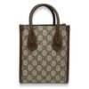 Interlocking G Top Handle Bag Brown in Coated Canvas, Gold hardware - Image 2
