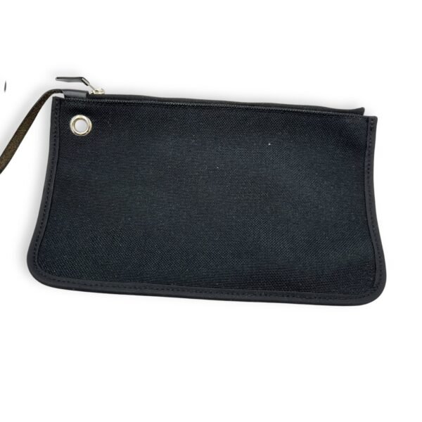 Herbag 31 Black Top Handle Bag in Canvas, Silver hardware - Image 21