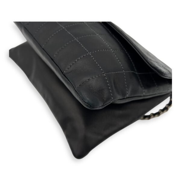 Chocolate Bar Reissue Black Shoulder Bag in Lambskin, Ruthenium hardware - Image 9