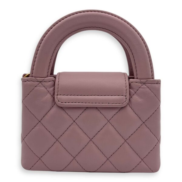 Kelly Top Handle Bag Nano Pink in Calfskin, Gold hardware - Image 2