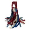 Bazar Fringe Detailed Multi-colour Tote Bag in Distressed Leather, Silver hardware - Image 4