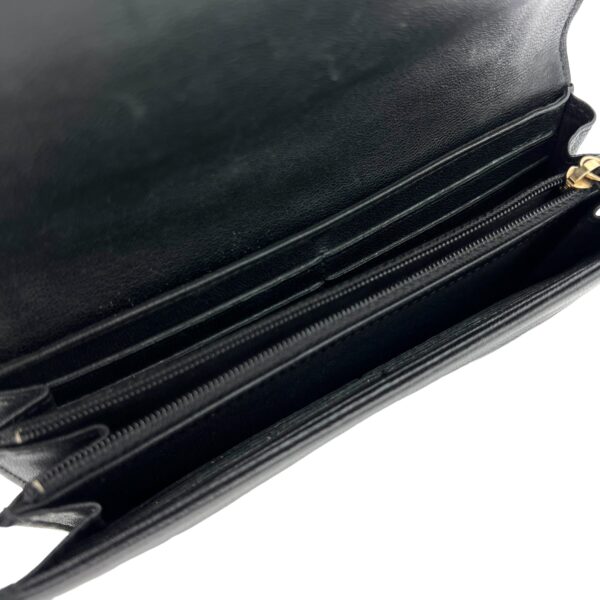 Mademoiselle Black Wallet in Caviar Leather, Gold hardware - Image 11