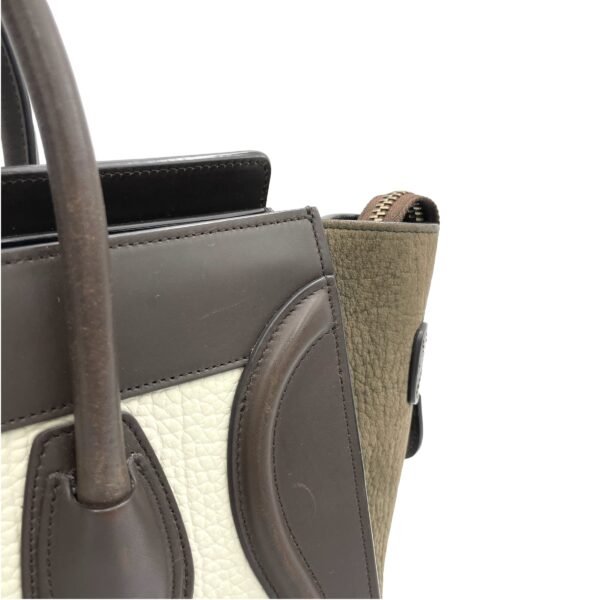 Luggage Top Handle Bag Micro Multi-colour in Calfskin, Gold hardware - Image 9