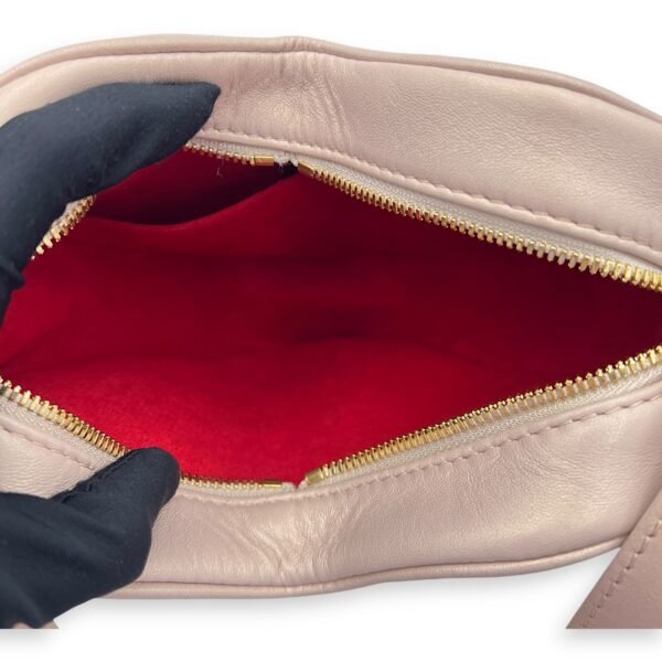 Fall In Love Sac Coeur Crossbody Bag Pink in Lambskin, Gold hardware - Image 6