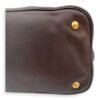 Logo Brown Top Handle Bag in Calfskin, Gold hardware - Image 20
