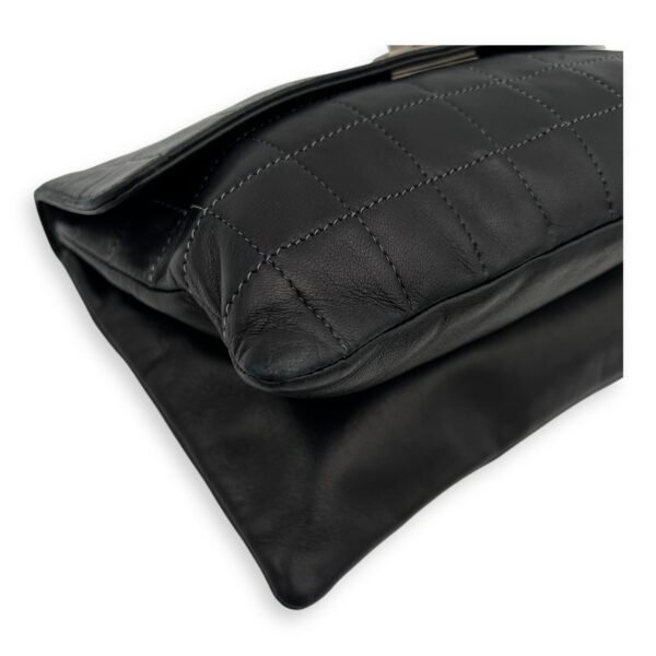 Chocolate Bar Reissue Black Shoulder Bag in Lambskin, Ruthenium hardware - Image 8