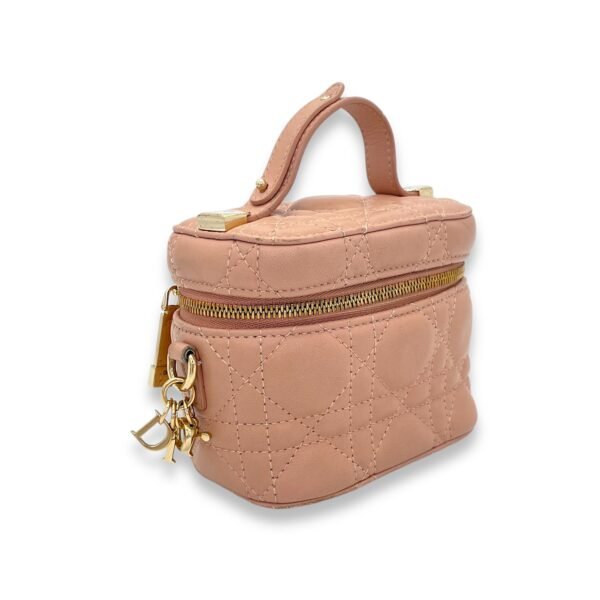 LADY DIOR Micro Vanity bag in Lambskin, Gold Hardware - Image 3