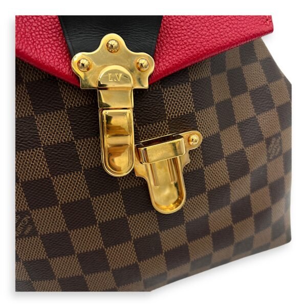 Clapton Backpack Damier Ebene in Coated Canvas, Gold hardware - Image 7