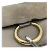 Faye Grey Crossbody Bag in Calfskin, Gold hardware - Image 12