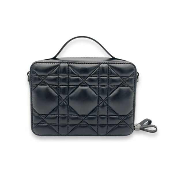 Caro Box  Crossbody Bag Black in Lambskin, Silver - Image 2