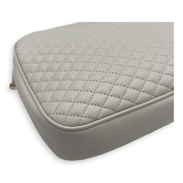 Camera Crossbody Bag White in Lambskin, Gold hardware - Image 9