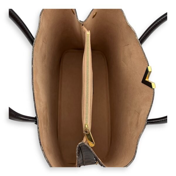 Kensington Tote Bag Brown in Coated Canvas, Gold hardware - Image 6