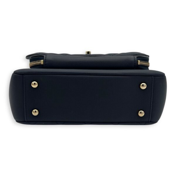 Business Affinity Top Handle Bag Blue in Caviar Leather, Light Gold hardware - Image 5